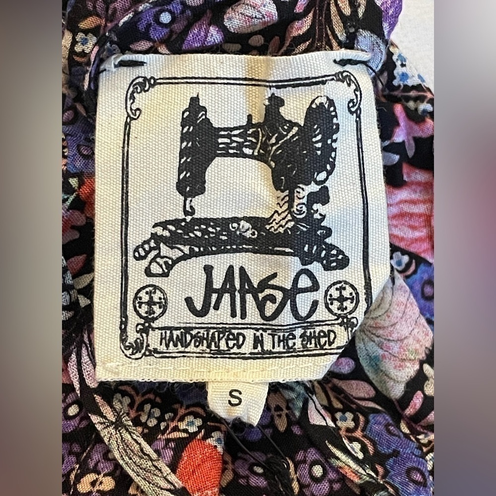 JAASE Magenta Mornings Women’s Size Small Floral Jumpsuit •Leg Slits Relaxed Fit - Picture 14 of 16